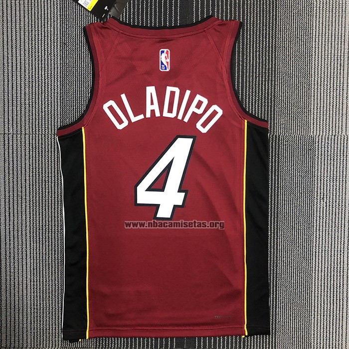 Camiseta Miami Heat Victor Oladipo NO 4 Statement 2020-21 Rojo
